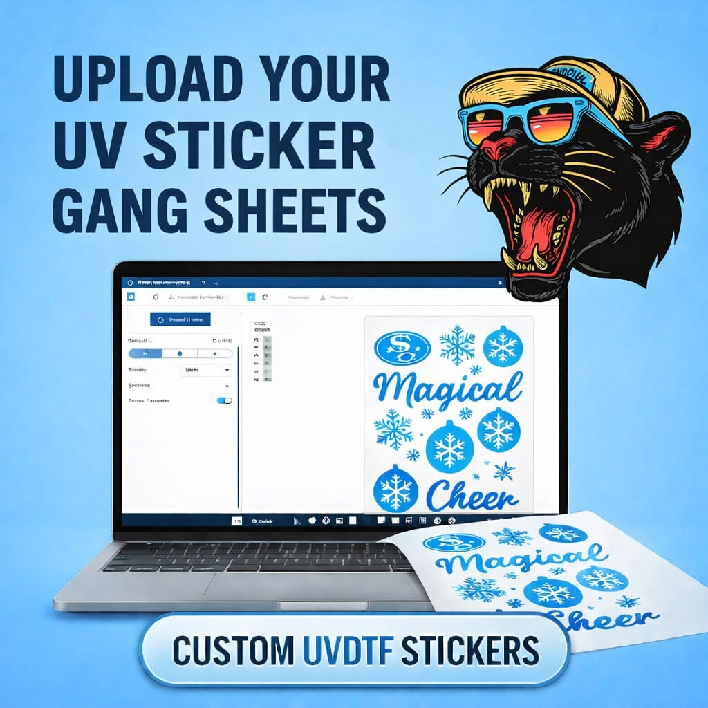 Upload Your UV Stickers Gang Sheet